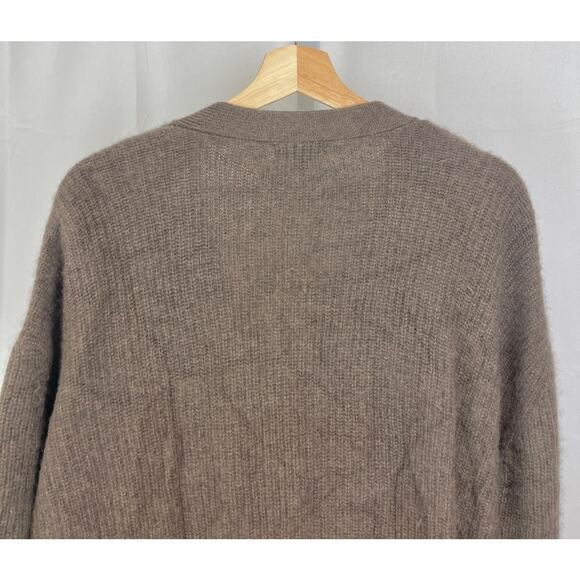 QUINCE Mongolian Cashmere Oversized Boyfriend Cardigan Sweater Brown Size S - Picture 6 of 10